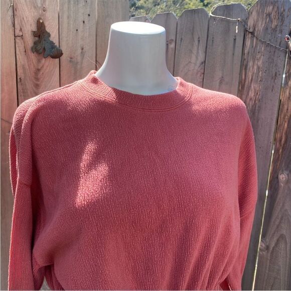 Zara Basic Ruffle Gathered Top Coral Pink Size M - Picture 2 of 7